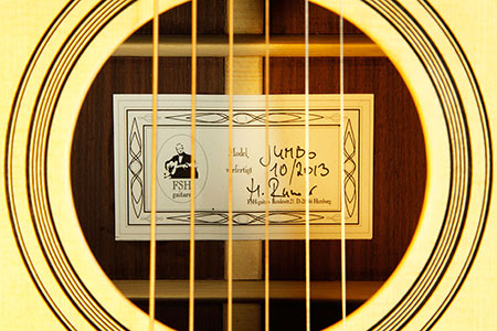 Gitarrenzettel von FSH, Hubert Rumohr, Gitarrenverkauf Hamburg